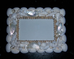 White Shell Picture Frame