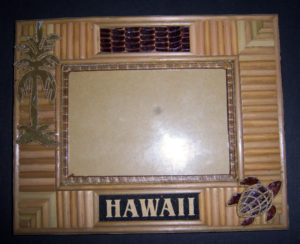 Bamboo Picture Frame Turtle and Palm