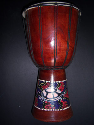 Red Drums with Hand painted Turtle