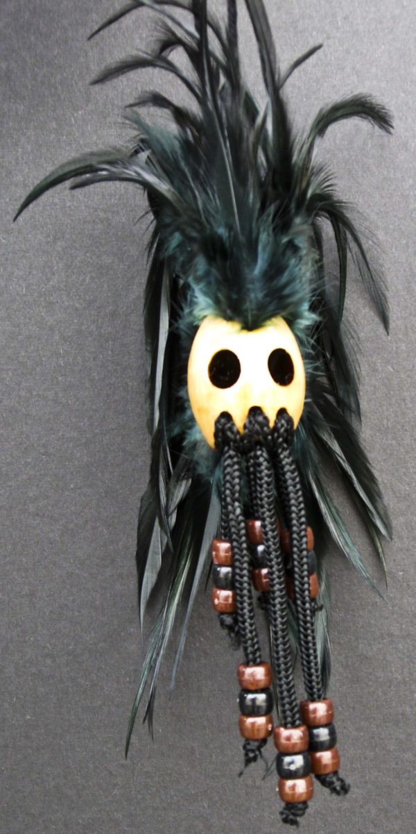 Black Hawaiian Warrior Helmet - Beaded