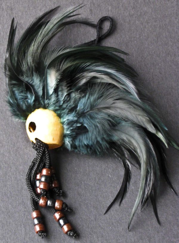 Black Hawaiian Warrior Helmet - Beaded