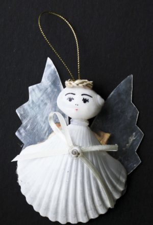 Clam Shell Angel Christmas Ornament