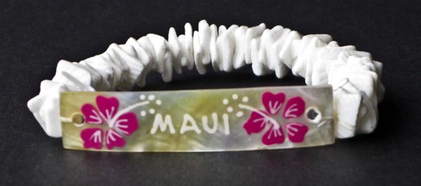 Puka Shell Mother of Pearl ID Bracelets