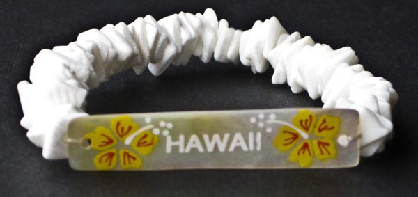 Puka Shell Mother of Pearl ID Bracelets