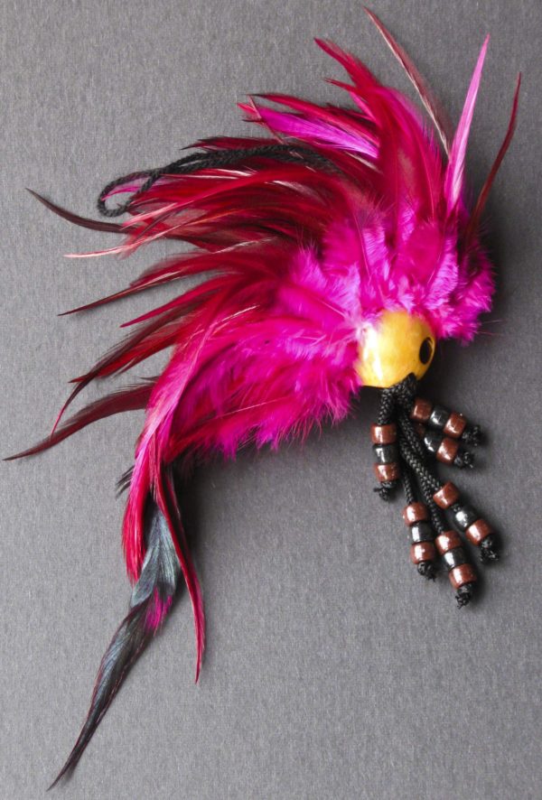 Pink Hawaiian Warrior Helmet - Beaded