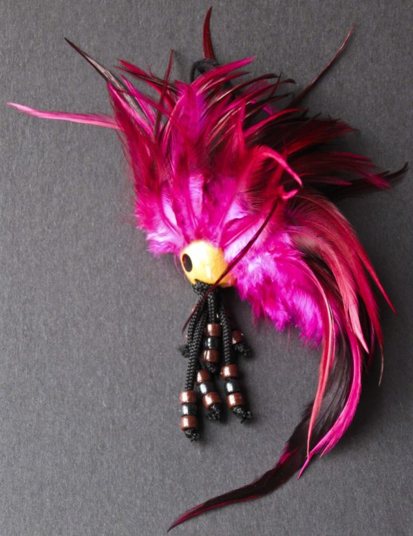 Pink Hawaiian Warrior Helmet - Beaded