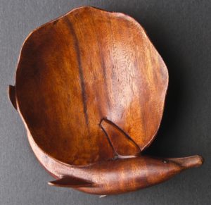 Single Dolphin Wooden Bowl