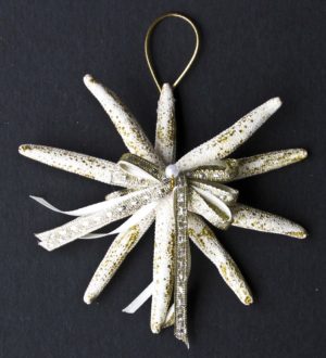 White Finger Starfish Christmas Ornament