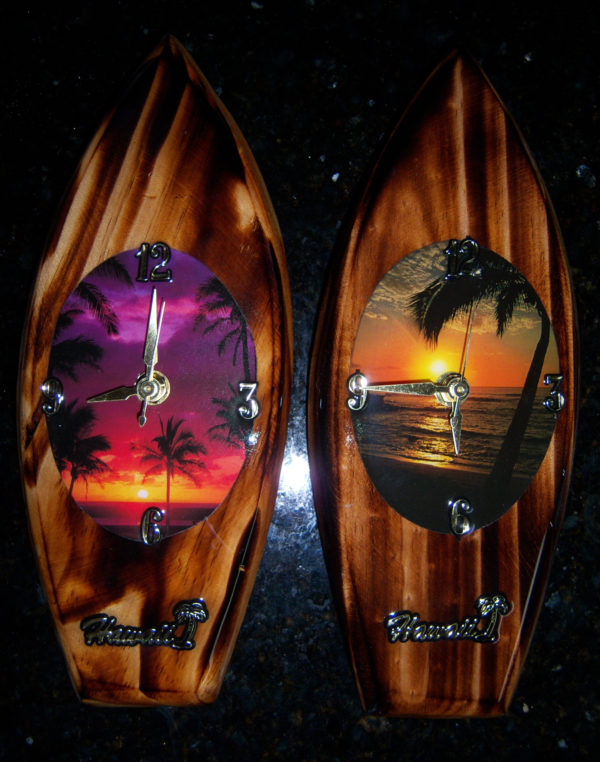 Surfboard Clock Made in Hawaii