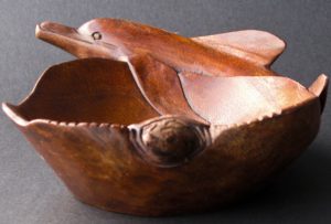 Dolphin and Turtle Wooden Bowl