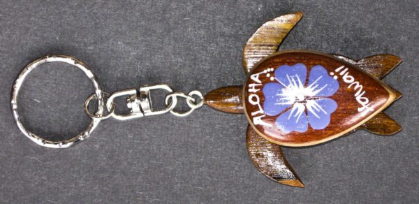 turtle keychain hawaii hibiscus