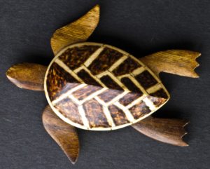 Turtle Magnets - Natural Wood Colors - Natural Turtle's Shell Pattern